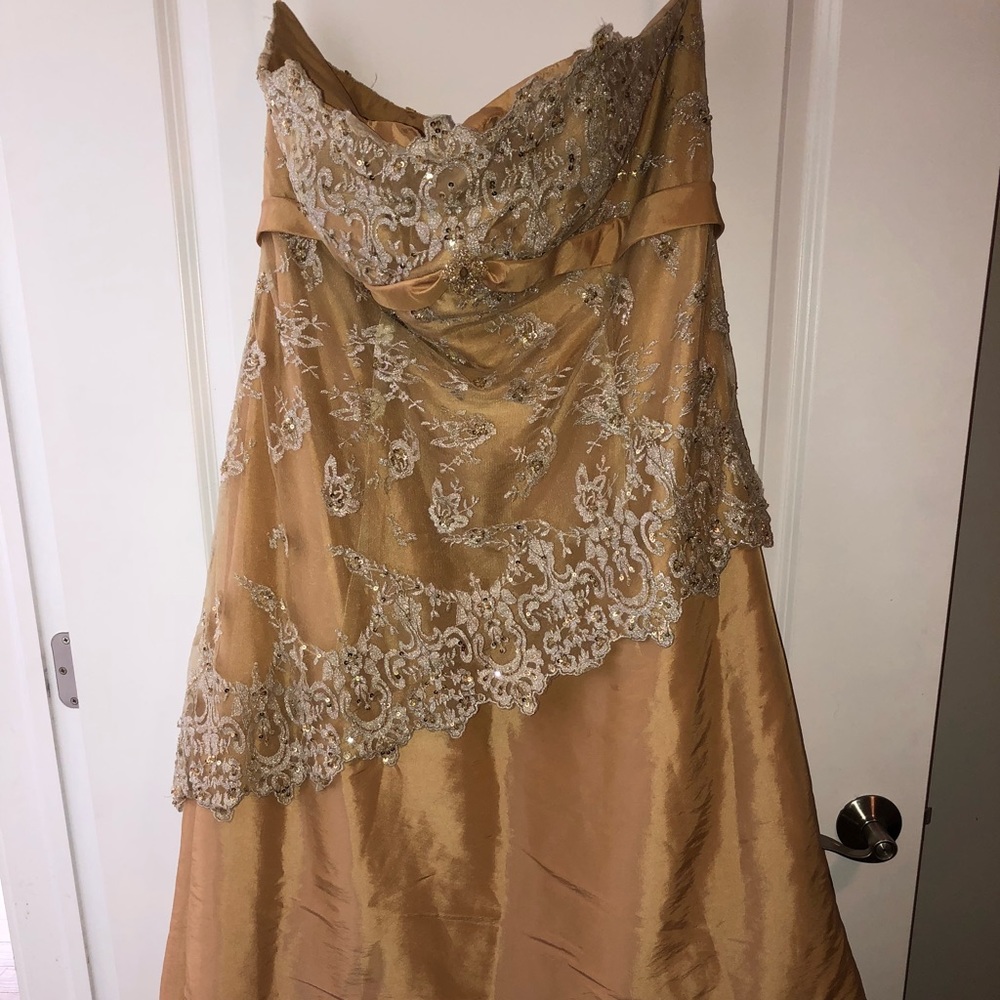 “MAY QUEEN” Couturé Gold ballgown